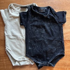 Two little surfer dude onesies acid wash. 3-6 months